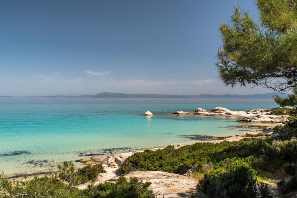 Traditionelles Appartement Athos Shadow Am Meer Paralia Sikias Exteriér fotografie