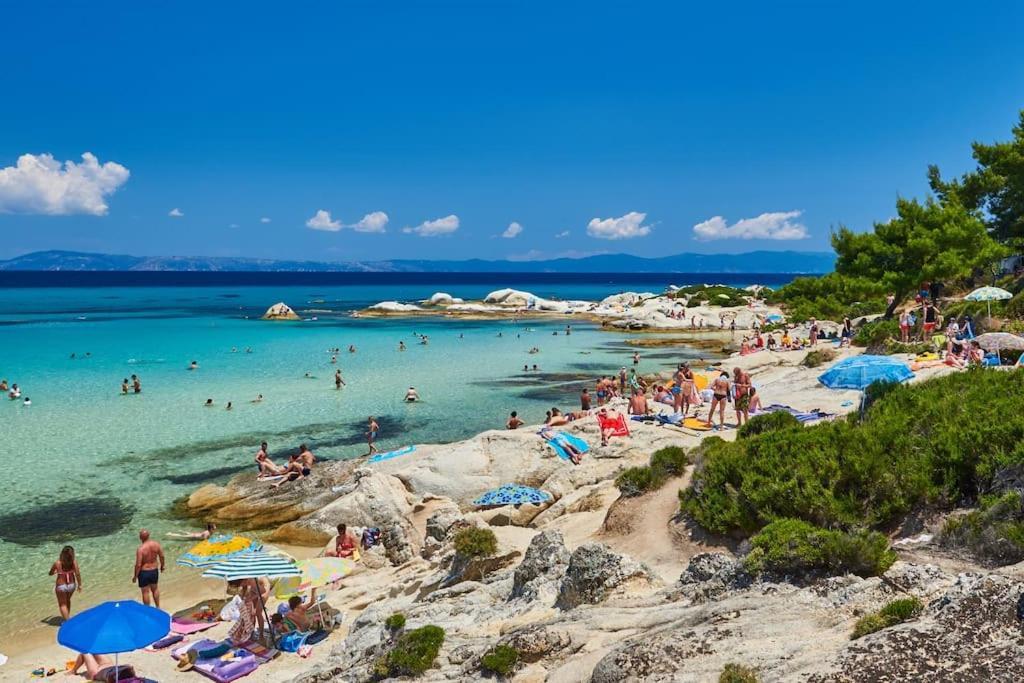 Traditionelles Appartement Athos Shadow Am Meer Paralia Sikias Exteriér fotografie